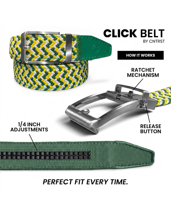 Click Belt | Green/White/Yellow