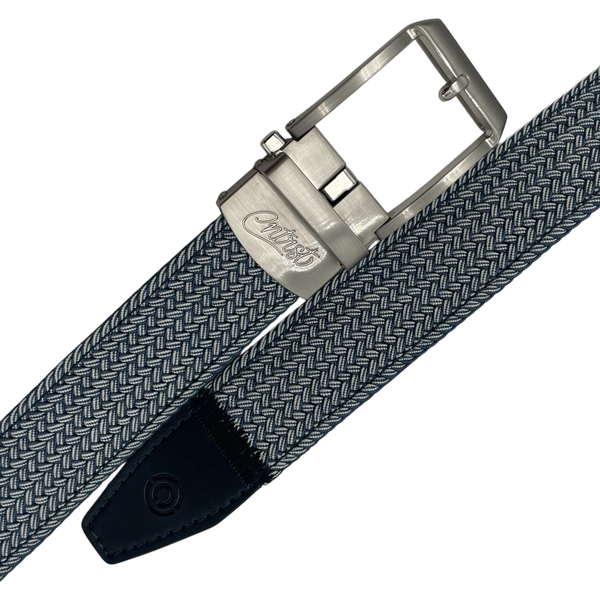 Click Belt | Silver/Navy