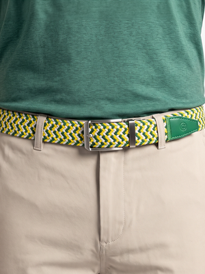CNTRST Click Belt | Green/White/Yellow – alternate view