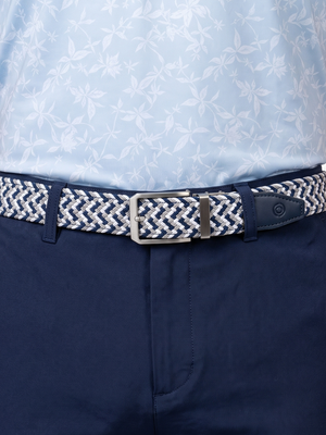 CNTRST Click Belt | Navy/White/Grey – alternate view