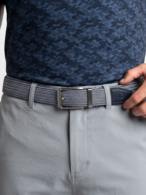 CNTRST Click Belt | Silver/Navy – alternate view